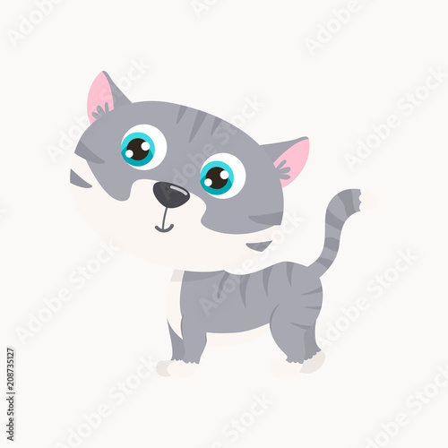Cute cat vector illustration.