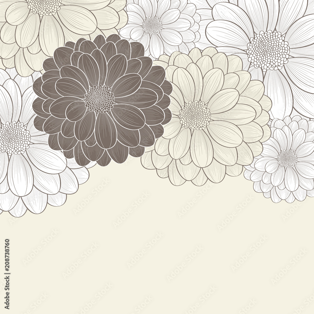 Floral background with flower chrysanthemum. Element for design. Floral background with flower chrysanthemum. Element for design.