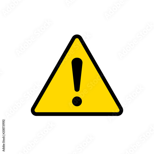 Hazard sign vector icon. Attention. Vector illustration