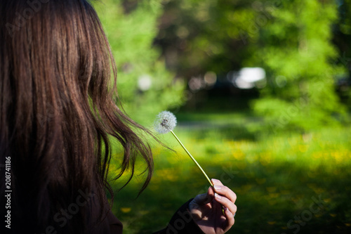 the girl with the dandelion