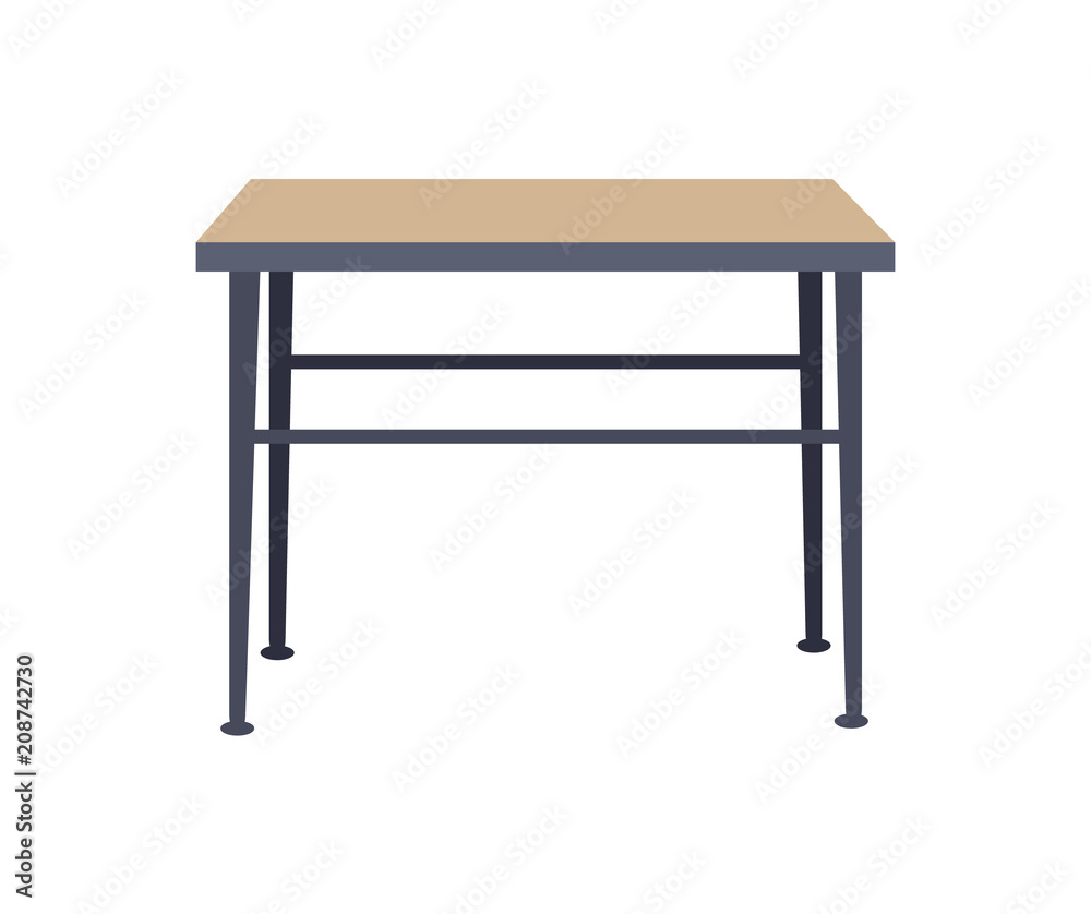 Squared Table Home Interior Vector Illustration Squared Table Home Interior Vector Illustration