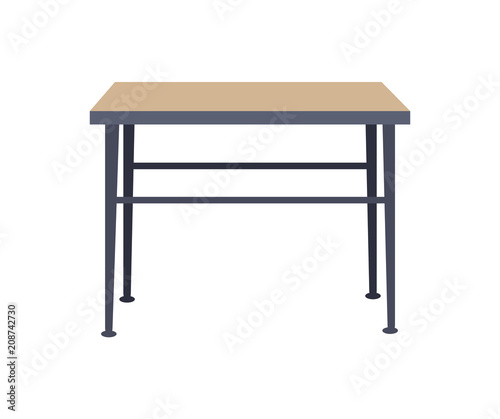 Squared Table Home Interior Vector Illustration
