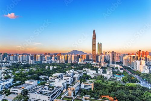Fototapeta Naklejka Na Ścianę i Meble -  skyline of modern city shenzhen
