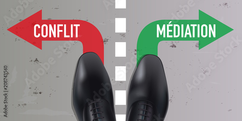 conflit - médiation - problème - solution - choix - choisir - négociation - concept - divorce