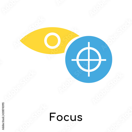 Focus icon vector sign and symbol isolated on white background, Focus logo concept