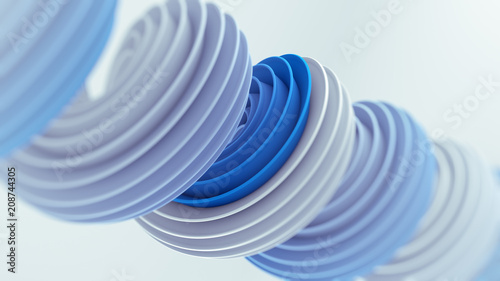 Blue white twisted spiral s...