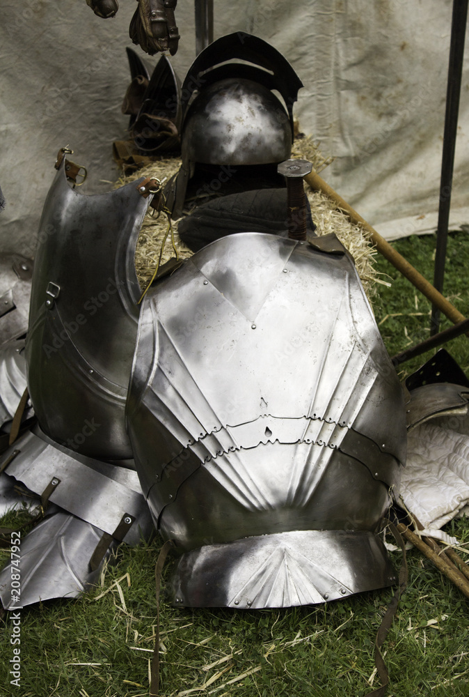 Naklejka premium Medieval armor helmet