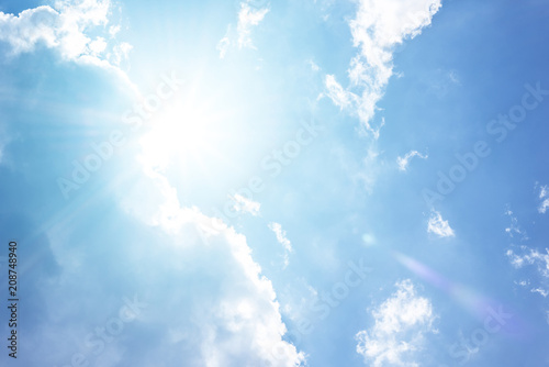 sun and cloud background with a pastel colored  