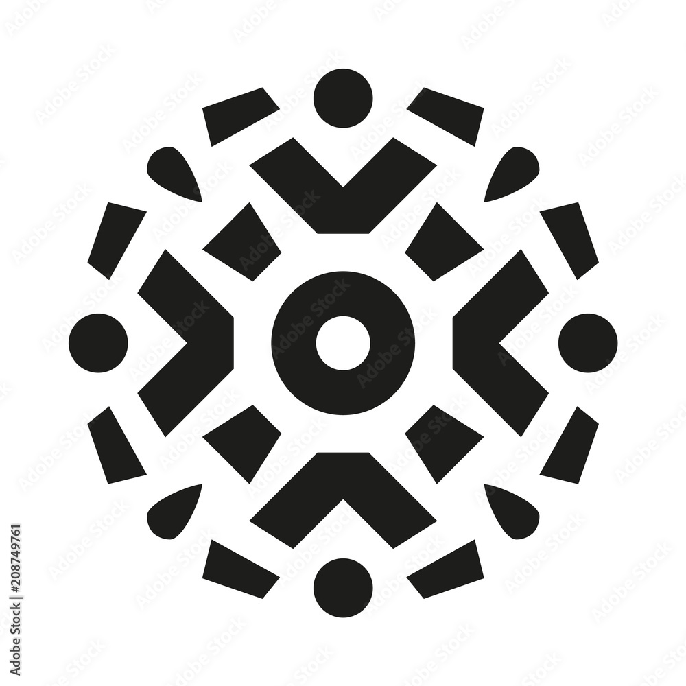 Wonderful Decoration Ornament. Black on White. Wonderful Decoration Ornament. Black on White.
