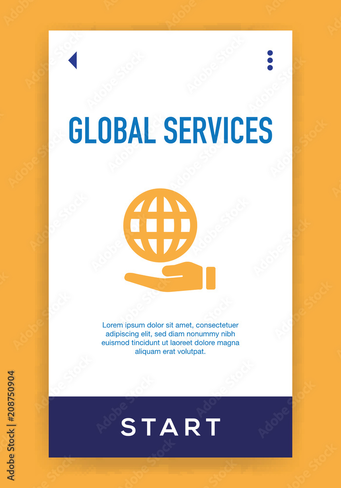 Fototapeta premium Global Services Icon