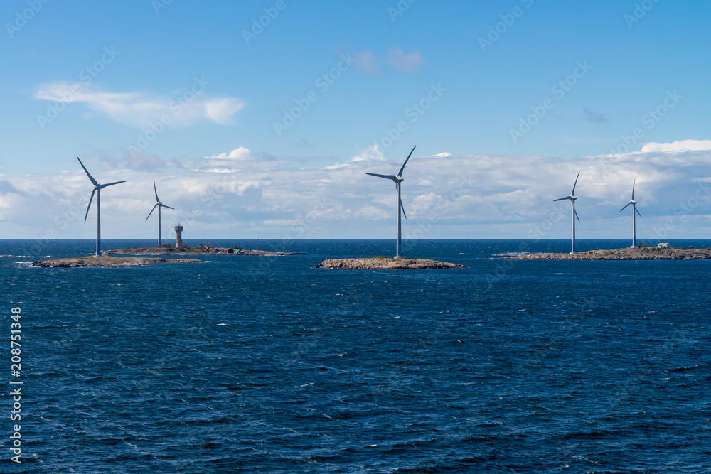 Offshore wind farm in Baltic Sea off Sweden