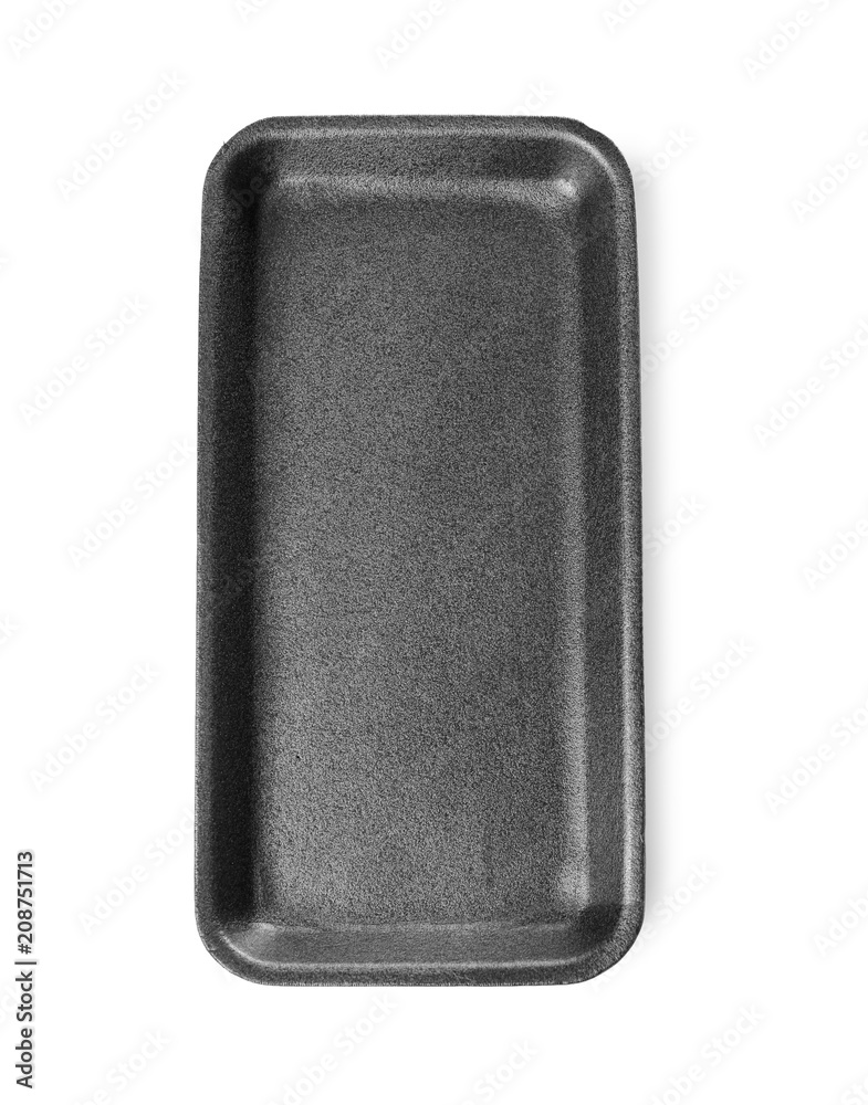 Empty container on white background. Food delivery service