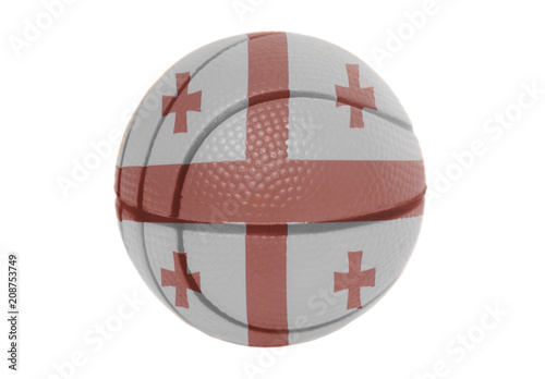 Flag of Georgia on basketball ball