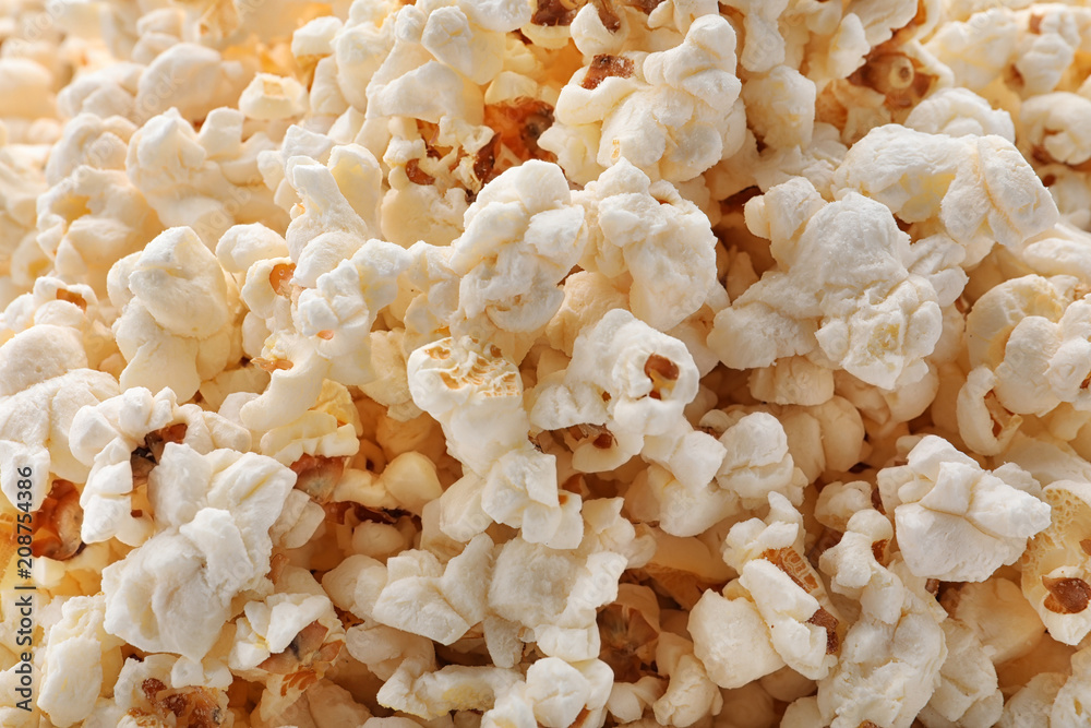Delicious popcorn, closeup