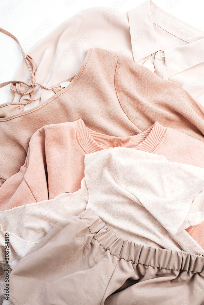 Pink Textured Knit Elasticated Waist Top Pale