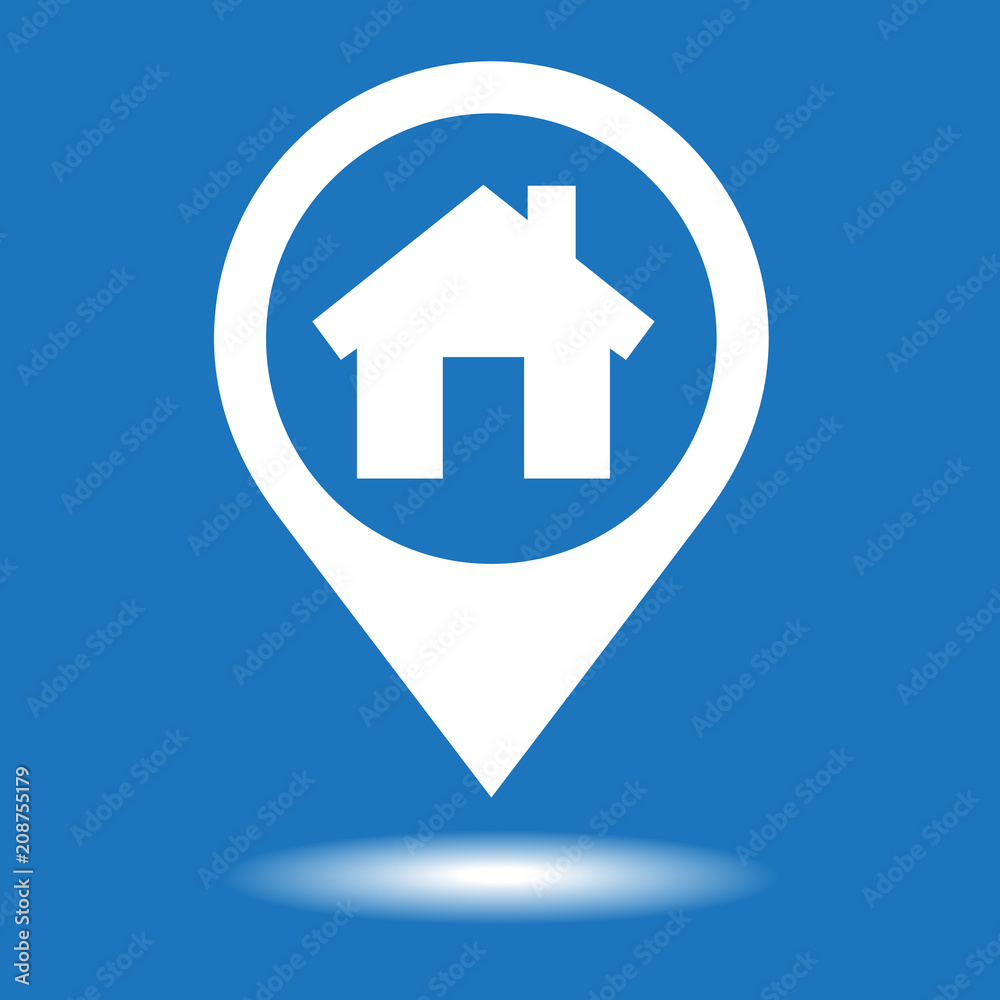 Map pointer house icon Map pointer house icon