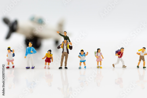 Miniature people: Children's group, Non-school learning. Image use for Learn More without the books, education concept.