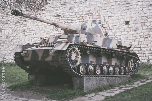 German medium tank Panzer IV or Panzerkampfwagen IV from Second World War exhibited in open space photo