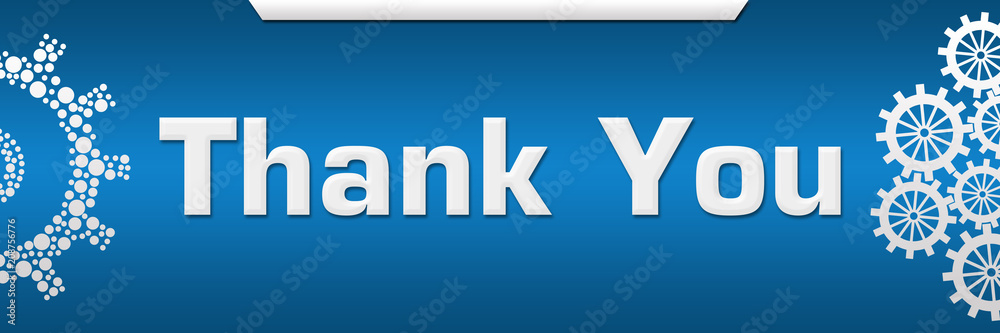 Thank You Blue Both Side Gears Thank You Blue Both Side Gears