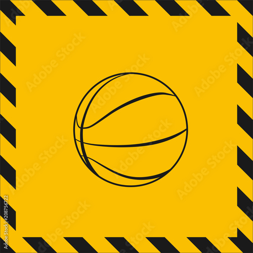 basketballball warning vector sing photo