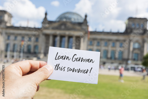 Photography text learn german this summer, in berlin, germany.