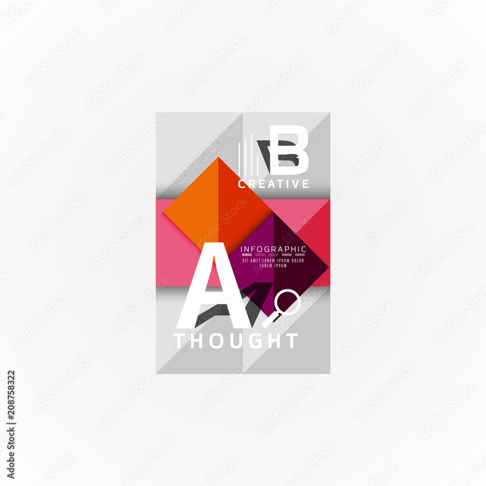 Geometric design abstract option infographics Geometric design abstract option infographics