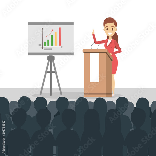 Business presentation illustration.