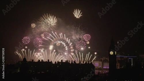 Mayor of London's New Year Fireworks Display FINALE