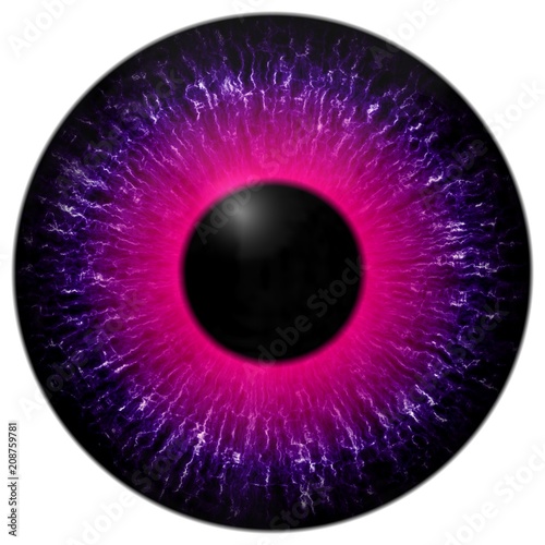 Purple eye texture with black fringe and white background