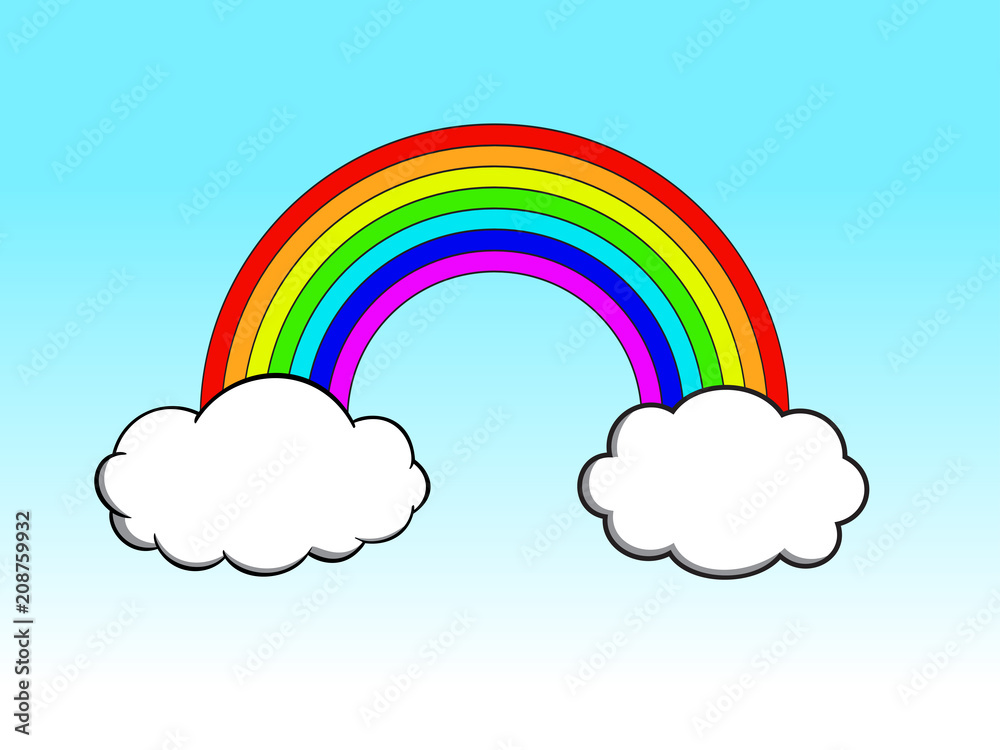 rainbow and clouds rainbow and clouds