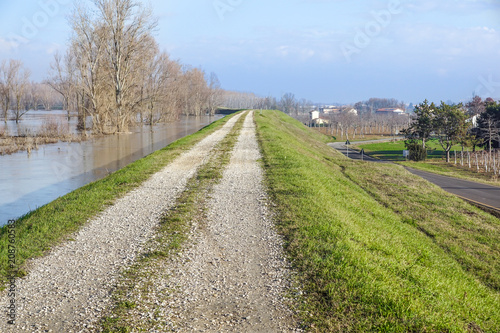 Valokuva Flooded river during rainy season in tropics