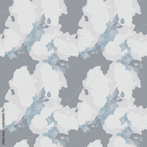 Abstract camo background as urban camouflage in different shades of grey and blue