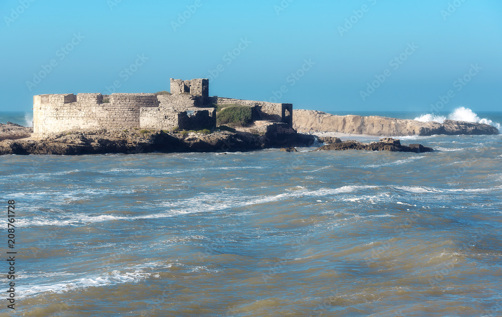 Fort de la petite Ile, Magador in Essaouira and Atlantic Ocean in Morocco