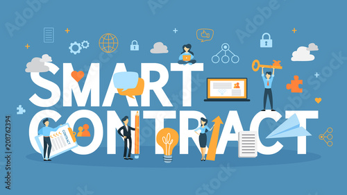 Smart contract concept.