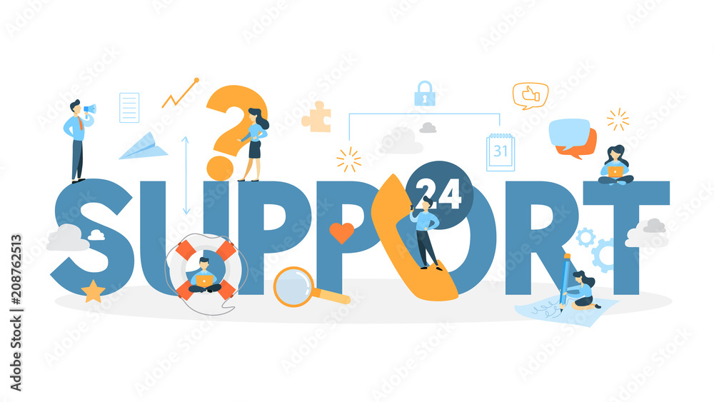 Support concept illustration.