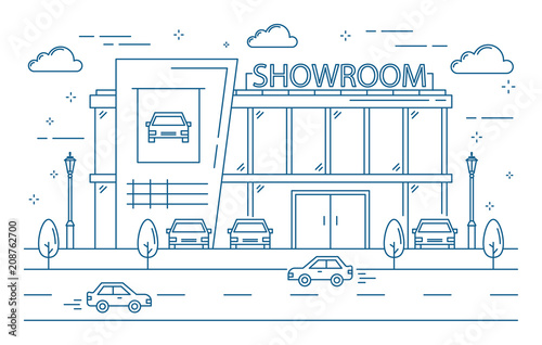 Showroom line building.