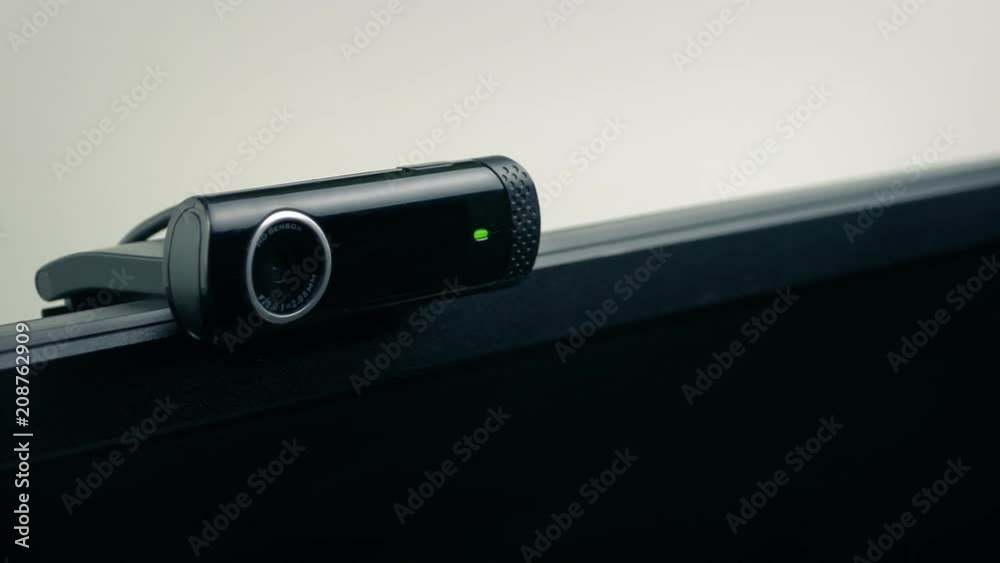 Webcam On Screen In Office Or Bedroom Webcam On Screen In Office Or Bedroom