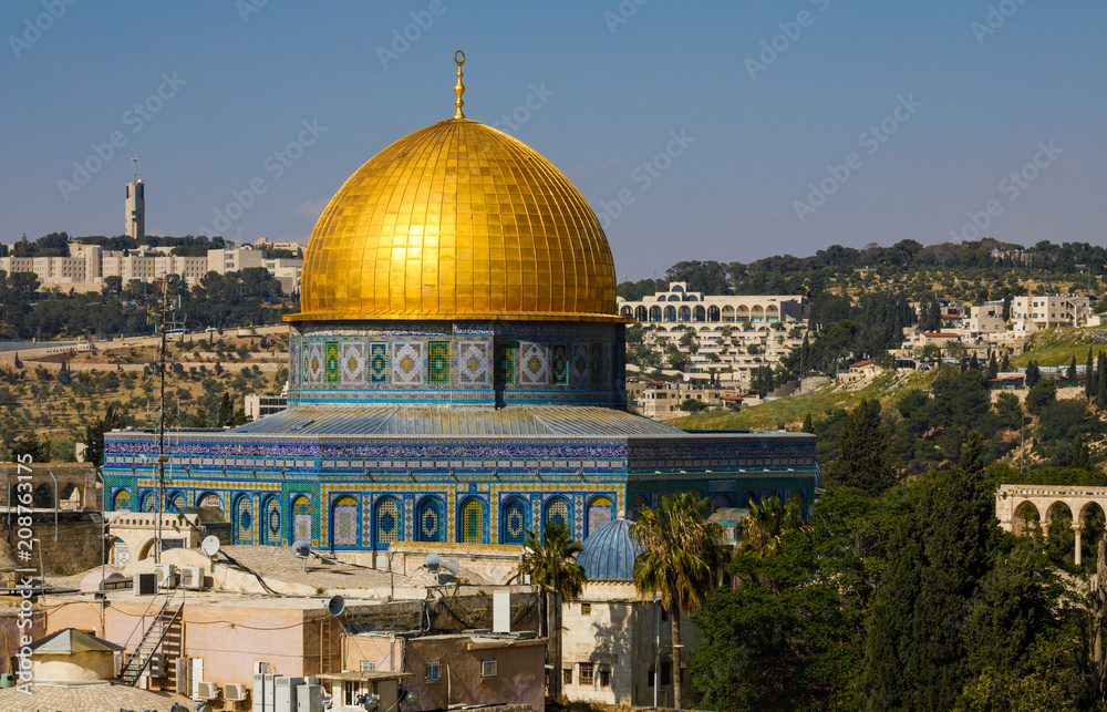 Obraz premium Dome of the Rock in Spring, Jerusalem