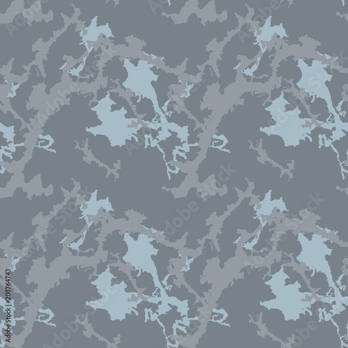 Fototapeta Naklejka Na Ścianę i Meble -  Abstract camo background as urban camouflage in different shades of grey and blue