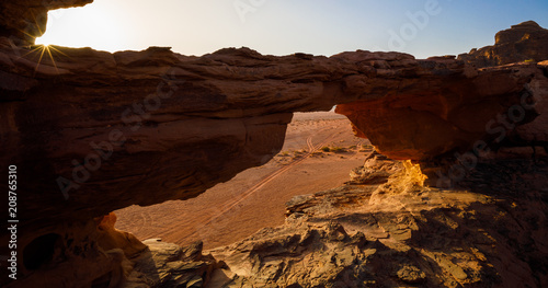 Rock Arch at Wadi Rum in Jordan