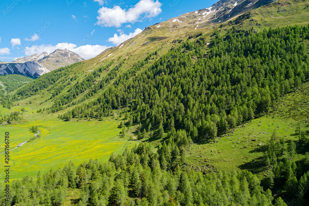 Passo del Bernina (CH) - Località la Rosa - Vista aerea