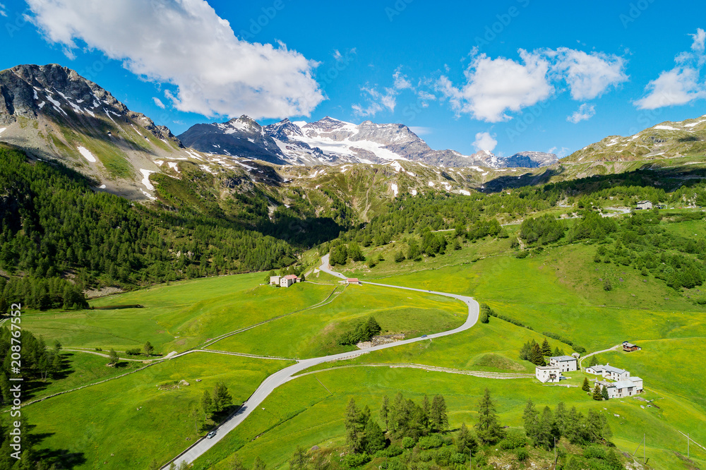 Passo del Bernina (CH) - Località la Rosa - Vista aerea