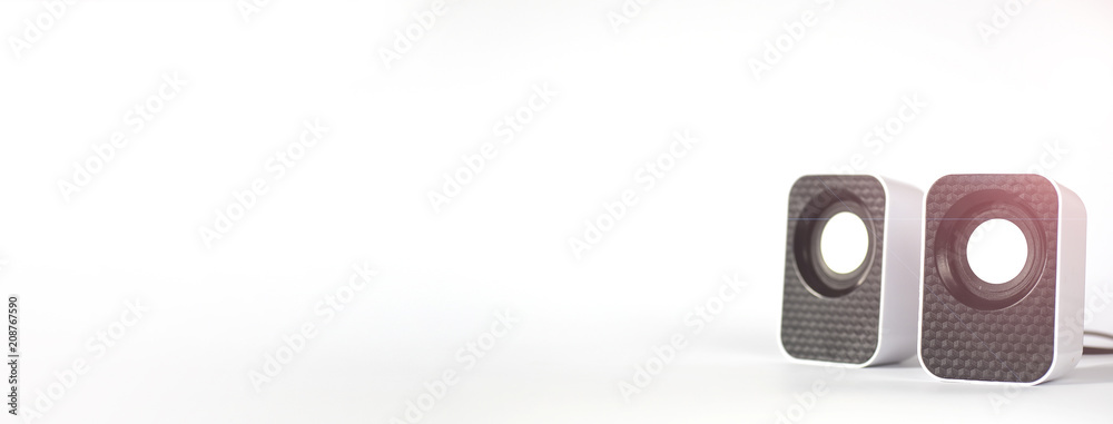 Speakers on white isolated background Speakers on white isolated background