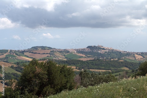 Central of Italy,Fermo,panorama,field,clouds,sky,hills,