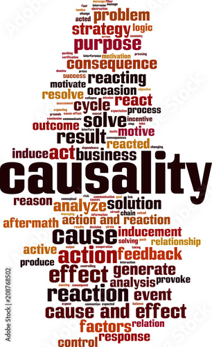 Causality word cloud