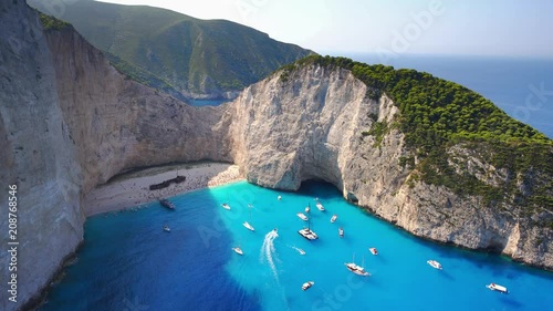 Famous wreck beach from above - drone aerial video
