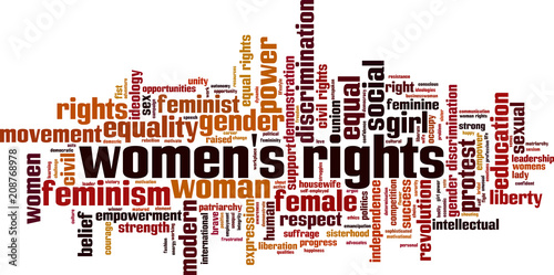 Women's rights word cloud