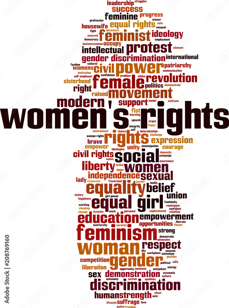 Women's rights word cloud