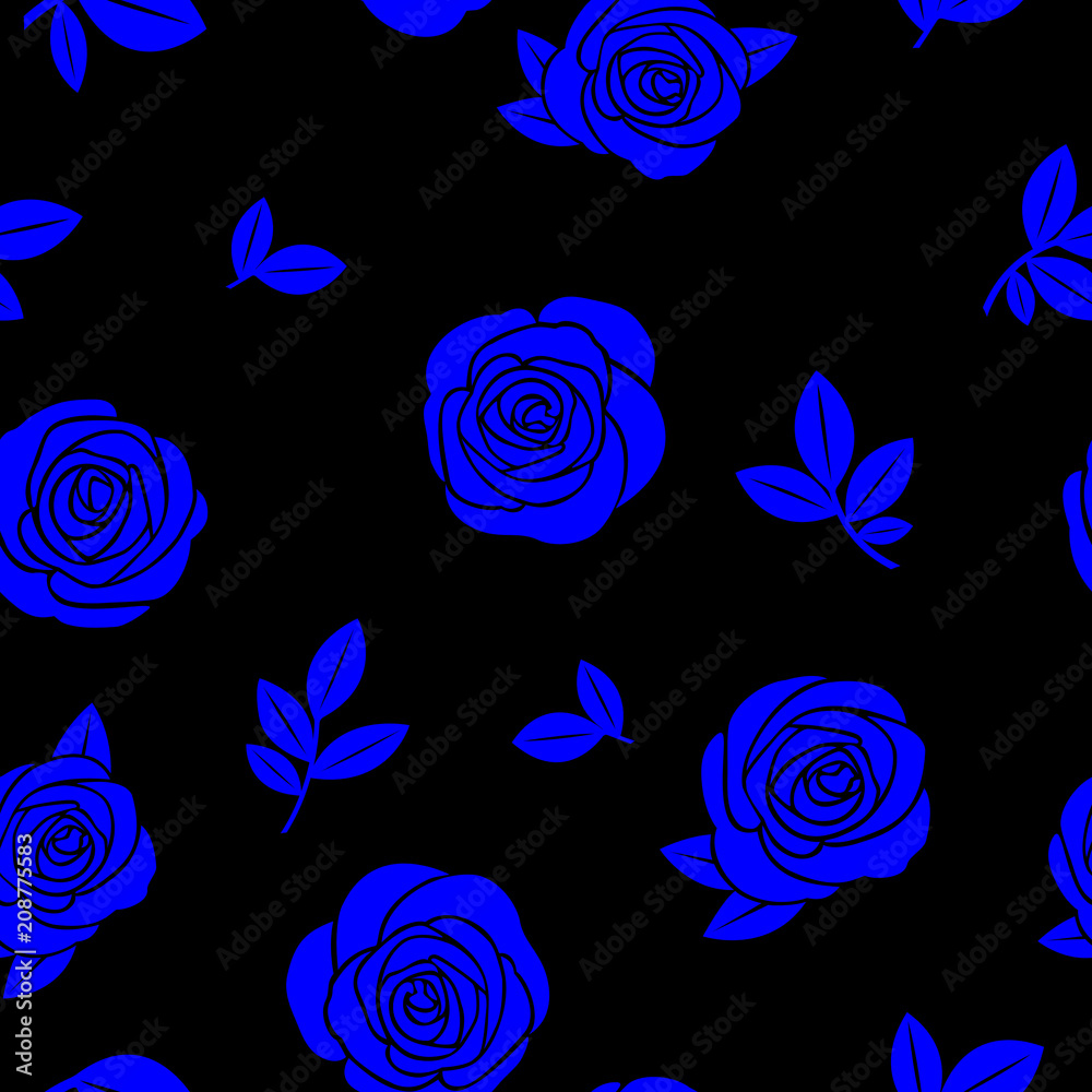 Seamless texture of blue roses Seamless texture of blue roses