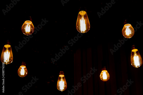 Round light bulbs for illumination at night